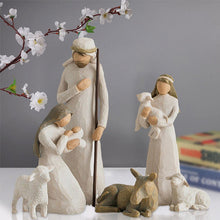 Afbeelding in Gallery-weergave laden, Willow Tree Nativity Figurines 6 PCs Resin Easter Ornament
