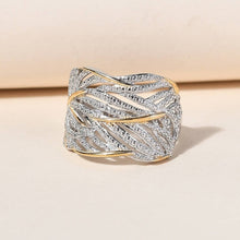 Afbeelding in Gallery-weergave laden, Zirkoon-gedraaide gelaagde tweekleurige ring
