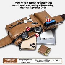 Afbeelding in Gallery-weergave laden, Schoudertas van echt leer voor heren
