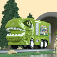 Afbeelding in Gallery-weergave laden, 🦖Nieuwe dinosaurus transformerende technische vrachtwagenbaanspeelgoedset met licht en muziek
