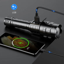 Afbeelding in Gallery-weergave laden, Oplaadbare tactische laserzaklamp met hoge lumen
