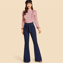 Afbeelding in Gallery-weergave laden, Dames Hoge Taille Wijde Benen Denim Jeans
