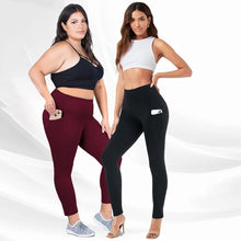 Afbeelding in Gallery-weergave laden, Grote maten legging met hoge taille en stretch
