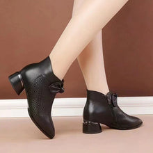 Afbeelding in Gallery-weergave laden, Damesmode echt lederen schoenen met hoge hakken
