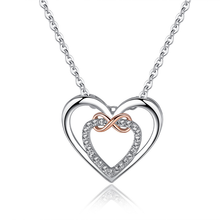 Afbeelding in Gallery-weergave laden, Twee harten Infinity ketting
