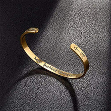 Afbeelding in Gallery-weergave laden, Innerlijke gegraveerde inspirerende manchet armband Bangle

