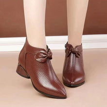 Afbeelding in Gallery-weergave laden, Damesmode echt lederen schoenen met hoge hakken
