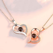 Afbeelding in Gallery-weergave laden, Hartketting met liefdesprojectie (I Love You in 100 talen)
