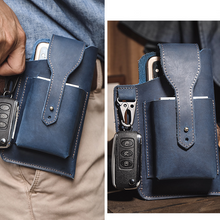 Afbeelding in Gallery-weergave laden, Herentas met retro riem en taille
