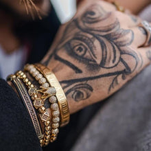 Afbeelding in Gallery-weergave laden, Zirkoon kroon combinatie vierdelige armbanden
