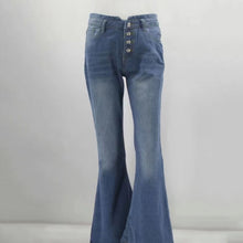 Afbeelding in Gallery-weergave laden, Vintage jeans met hoge taille en wijd uitlopende pijpen uit de jaren 70
