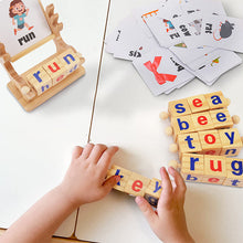 Afbeelding in Gallery-weergave laden, Houten leesblokken CVC Sight Words Game
