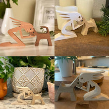 Afbeelding in Gallery-weergave laden, Dierenliefhebber - Tafelornamenten met houten sculptuur
