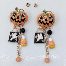 Afbeelding in Gallery-weergave laden, Pumpkin Ghost Creative Halloween-oorbellen met kwastjes
