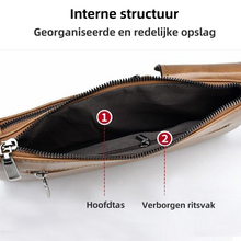 Afbeelding in Gallery-weergave laden, Schoudertas van echt leer voor heren
