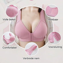 Afbeelding in Gallery-weergave laden, Plus size voorsluiting elastische push-up comfort bh
