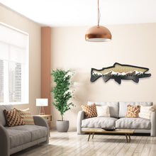 Afbeelding in Gallery-weergave laden, Houten Forel Kunst Landschap Muur Decor
