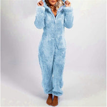 Afbeelding in Gallery-weergave laden, Pluche fleece romper eendelige pyjama voor vrouwen
