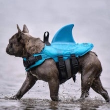 Afbeelding in Gallery-weergave laden, Zwemvest met een haai vin voor honden
