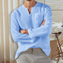 Afbeelding in Gallery-weergave laden, Men‘s Long-sleeved Linen Shirt
