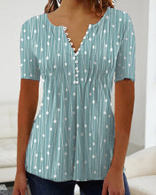 Afbeelding in Gallery-weergave laden, T-shirt med prickiga och V-ringad
