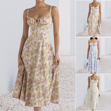 Afbeelding in Gallery-weergave laden, Carmen print bustier zonnejurk
