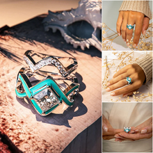 Afbeelding in Gallery-weergave laden, Turquoise Ocean Wave Ring
