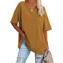 Afbeelding in Gallery-weergave laden, Dames T-shirt met V-hals
