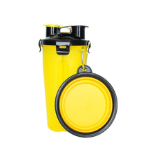 Afbeelding in Gallery-weergave laden, 2-in-1 water- en voedselfles voor huisdieren met opvouwbare kom
