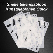 Afbeelding in Gallery-weergave laden, Sjablonen voor snel tekenen van stencilkunst (12 vellen / set)
