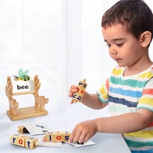 Afbeelding in Gallery-weergave laden, Houten leesblokken CVC Sight Words Game

