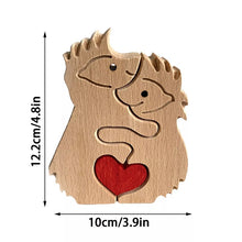 Afbeelding in Gallery-weergave laden, Dieren knuffelen decoratie gemaakt van hout
