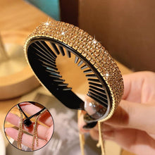 Afbeelding in Gallery-weergave laden, Elegante Hoofdtooi Met Strass Pom Pom
