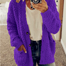 Afbeelding in Gallery-weergave laden, Dames pluche warme winter casual jas
