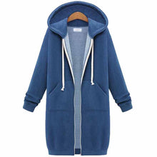 Afbeelding in Gallery-weergave laden, Vrijetijds lange hoodie met ritssluiting
