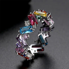 Afbeelding in Gallery-weergave laden, Ring met regenboog zirkoon
