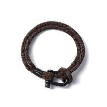 Afbeelding in Gallery-weergave laden, U-vormige gesp nylon gevlochten armband
