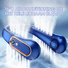 Afbeelding in Gallery-weergave laden, Nekventilator Oplaadbare USB-koelventilator 5 snelheden instelbaar
