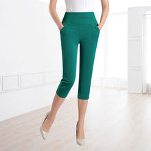 Afbeelding in Gallery-weergave laden, Casual damesbroek met zeven punten en hoge taille
