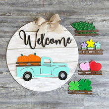 Afbeelding in Gallery-weergave laden, Verwisselbaar vintage welkomst bord
