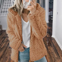 Afbeelding in Gallery-weergave laden, Capuchon polar fleece jas met rits
