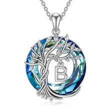 Afbeelding in Gallery-weergave laden, Levensboom kristallen hanger ketting
