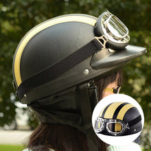 Afbeelding in Gallery-weergave laden, Motorfiets Harley PU-helm met bril
