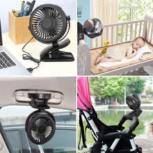 Afbeelding in Gallery-weergave laden, Draagbare stille clipventilator met 360 ° rotatie
