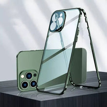 Afbeelding in Gallery-weergave laden, Magnetische dubbelzijdige telefoonhoes van gehard glas
