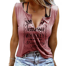 Afbeelding in Gallery-weergave laden, Mouwloze blouse met letterprint

