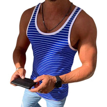 Afbeelding in Gallery-weergave laden, Gestreiftes lässiges Tanktop für Herren
