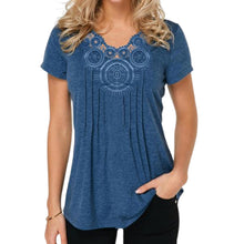 Afbeelding in Gallery-weergave laden, T-shirt coupe slim en dentelle à col en V
