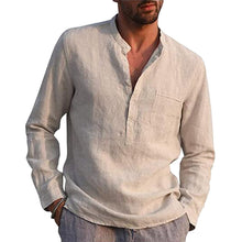 Afbeelding in Gallery-weergave laden, V-neck linen shirt

