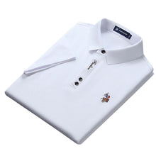 Afbeelding in Gallery-weergave laden, Effen kleur heren poloshirt met zakelijke revers
